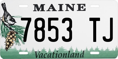 ME license plate 7853TJ