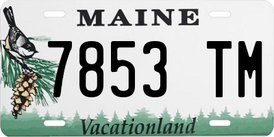 ME license plate 7853TM