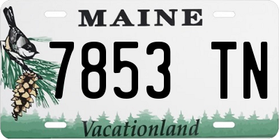 ME license plate 7853TN
