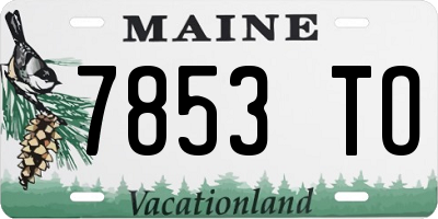 ME license plate 7853TO
