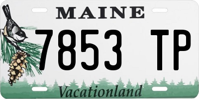 ME license plate 7853TP