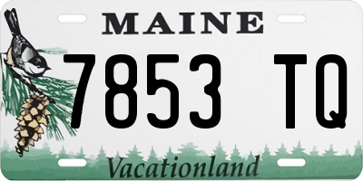 ME license plate 7853TQ