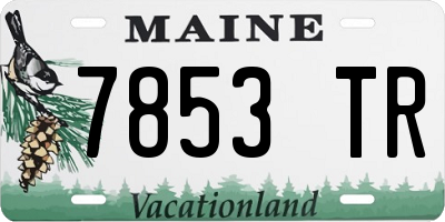 ME license plate 7853TR