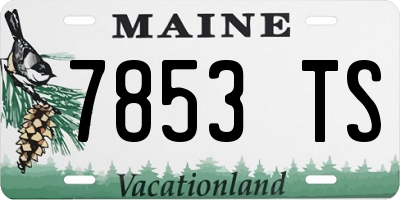 ME license plate 7853TS
