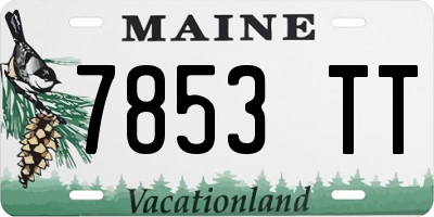 ME license plate 7853TT