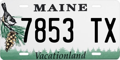 ME license plate 7853TX