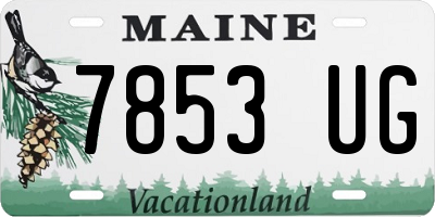 ME license plate 7853UG