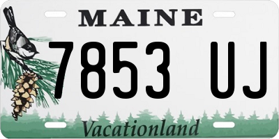 ME license plate 7853UJ