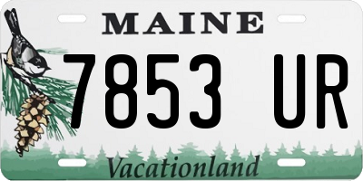 ME license plate 7853UR