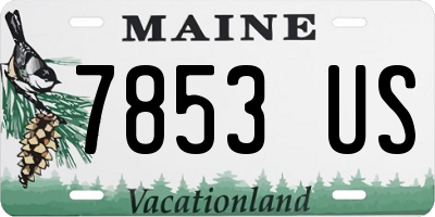 ME license plate 7853US