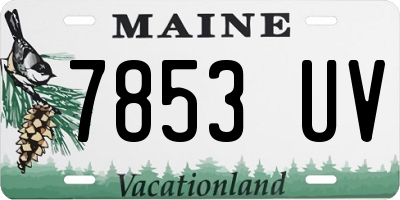 ME license plate 7853UV