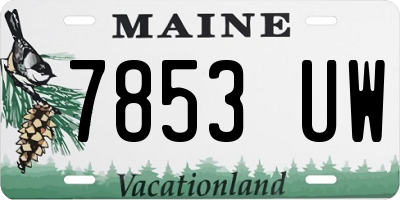 ME license plate 7853UW