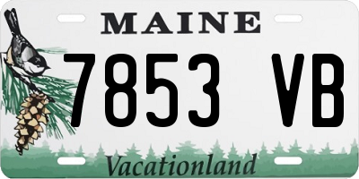 ME license plate 7853VB