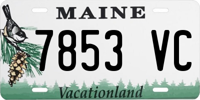 ME license plate 7853VC