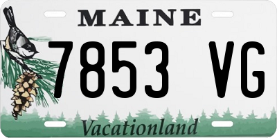 ME license plate 7853VG