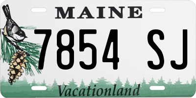 ME license plate 7854SJ