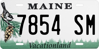 ME license plate 7854SM