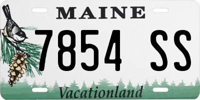 ME license plate 7854SS