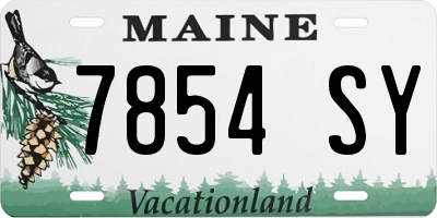 ME license plate 7854SY
