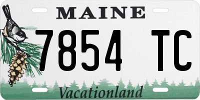 ME license plate 7854TC