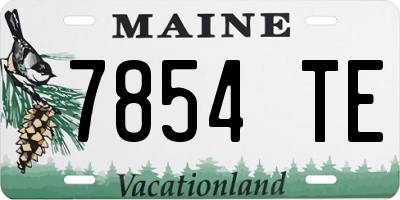 ME license plate 7854TE