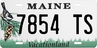 ME license plate 7854TS