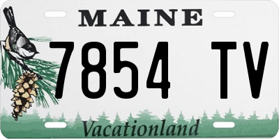 ME license plate 7854TV