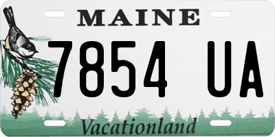ME license plate 7854UA