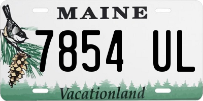 ME license plate 7854UL