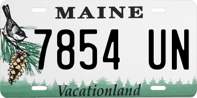 ME license plate 7854UN
