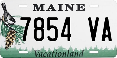 ME license plate 7854VA