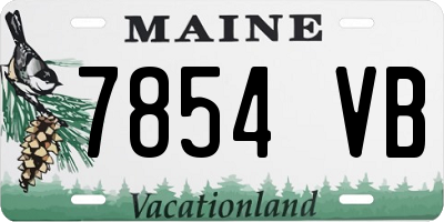 ME license plate 7854VB