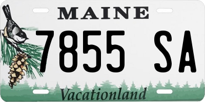 ME license plate 7855SA