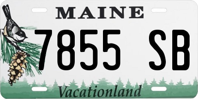 ME license plate 7855SB