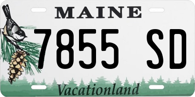 ME license plate 7855SD