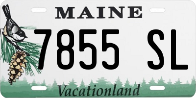 ME license plate 7855SL