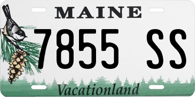 ME license plate 7855SS