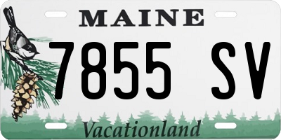 ME license plate 7855SV