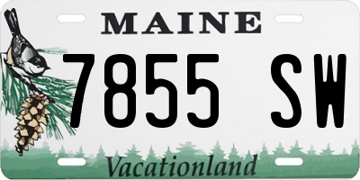 ME license plate 7855SW