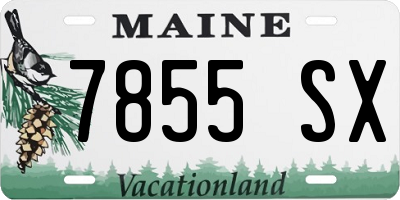 ME license plate 7855SX