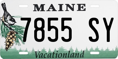 ME license plate 7855SY