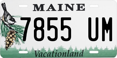 ME license plate 7855UM