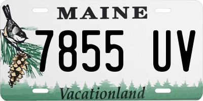 ME license plate 7855UV