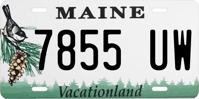 ME license plate 7855UW