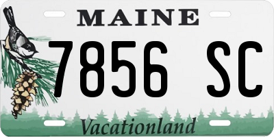 ME license plate 7856SC