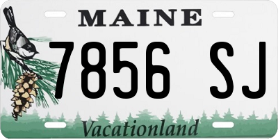 ME license plate 7856SJ