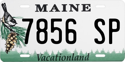 ME license plate 7856SP
