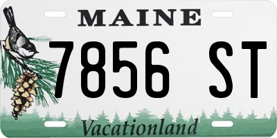 ME license plate 7856ST
