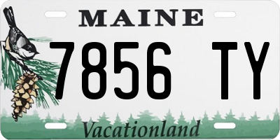 ME license plate 7856TY