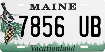 ME license plate 7856UB